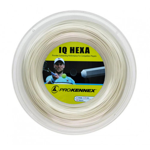 Теннисные струны ProKennex IQ HEХА 17G - 200 м 1.23mm/17G Белые (AYSG 2105) - фото 1